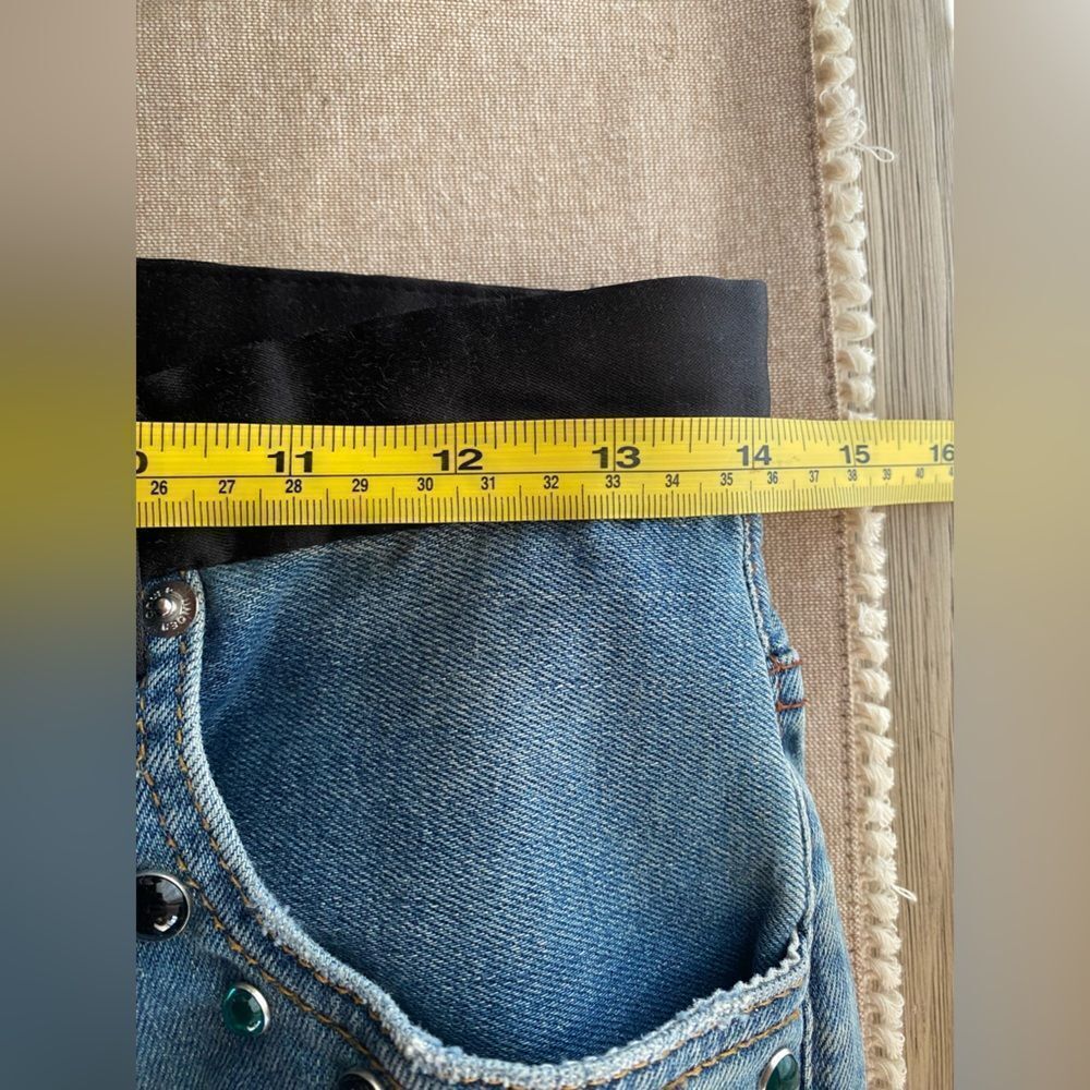 UNDERCOVER Ripped Takahashi Shield Jeans Skinny Rhinestone Rare Sz 0 - Picture 14 of 14